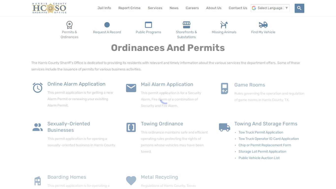Permits—Harris County Texas Sheriff's Office